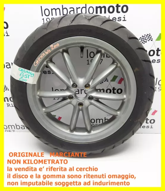 Cerchio Ruota Posteriore  Originale Piaggio Carnaby 125 200