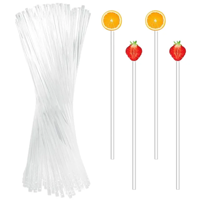 6 INCH ACRYLIC Lollipop Sticks 100 Count Perfect Size for Various Treats  $21.46 - PicClick AU