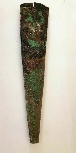 Museumsqualität Original bronzezeitliche Dolchscheide aus Bronze, Scheide,...