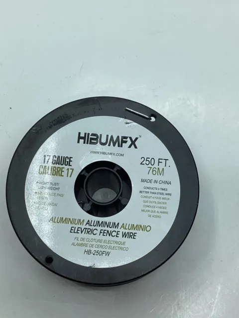 Qty 3 HIBUMFX Spool Aluminum Electric Fence Wire 250FT 76M 17 Gauge HB-250FW