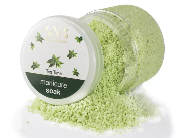 SNB Professional Manicure Nail Hand Skin Renewing Bath Soak Salt Tea Time 350g