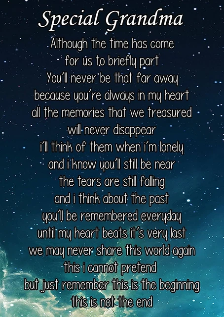 Happy Birthday Grandad Memorial Graveside Poem Keepsake Card Includes - View #11