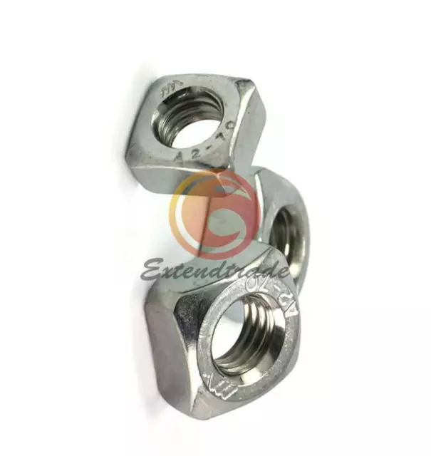 M3-M6 Metric Thread 304 Stainless Steel Square Nut Fastener Nut Screw Nut New