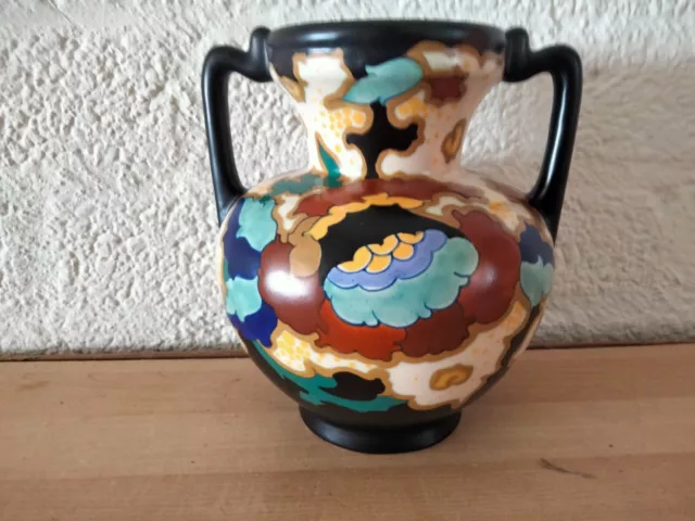 Rare Gouda vase dutch folkart  decor Lydia  by Regina Gouda