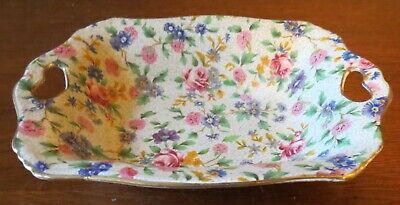 Royal Winton Old Cottage Chintz Pre 1960 Cream Sweet Meat Dish Crazed