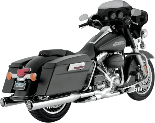 2009-2016 for Harley Road King EFI FLHR VANCE & HINES Monster Round Muffler Chro