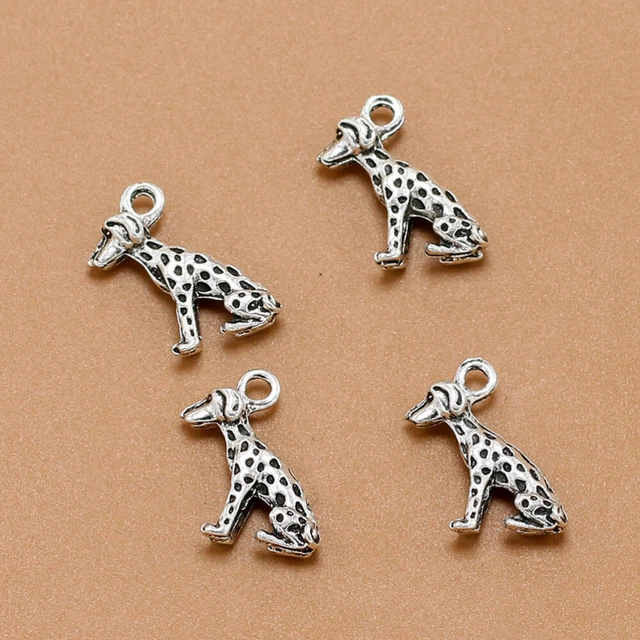 20pcs Alloy Spotted Dog Pendants Charms DIY Jewelry Making Accessory for