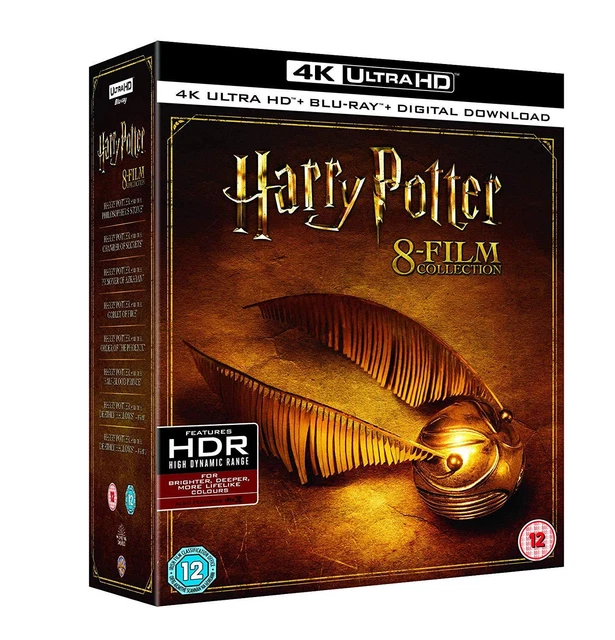 HARRY POTTER COMPLETE Collection 4K Uhd + BluRay 16 Disc Box Set BluRay Rb New EUR 136,15