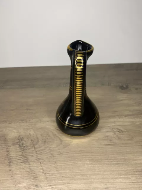 🏛️ Tres beau petit vase / pichet de style Grec Noir et Or 3