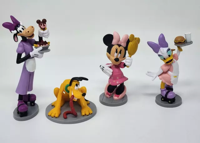 Disney Cake Topper Minnie Mouse Daisy Duck Pluto Clarabelle Cow Lot of 4