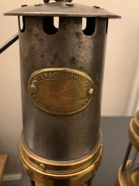 Miners lamp, Patterson Lamps Ltd, Gateshead on Tyne, Type A3 GPO selling pair 2