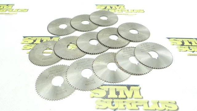Lot Of 13 Assorted Hss Slitting & Slotting Saws 2-1/4" X .020" To .064" Malco