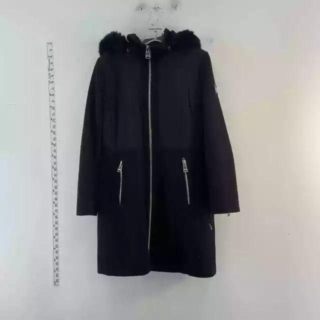 Calvin Klein Black Hooded Winter Wool Overcoat - Women's Size S