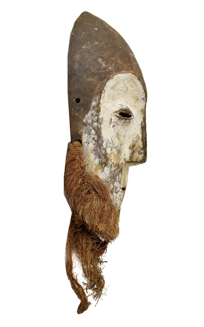 Lega Mask Bwami Society Raffia Congo African Art 3
