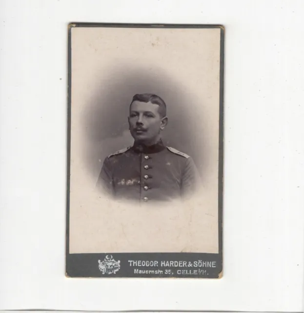 CDV Foto Soldat - Celle um 1900