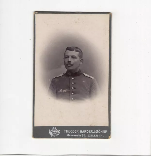 CDV Foto Soldat - Celle um 1900