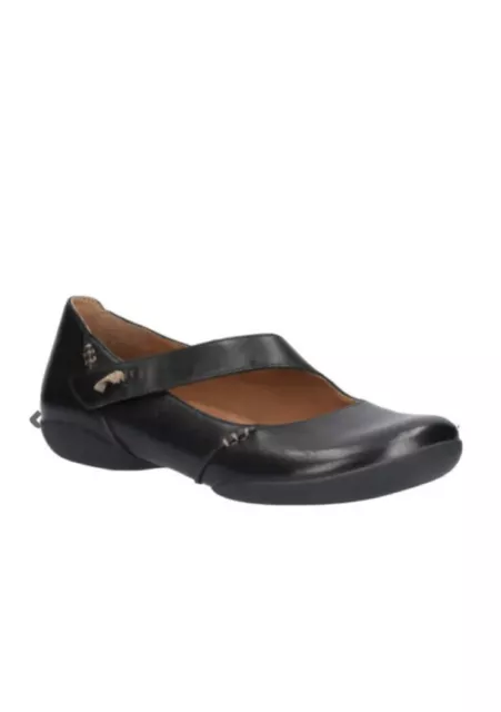 CLARKS LADIES FLAT Shoes FELICIA PLUM Black Leather UK 4 D EU 37
