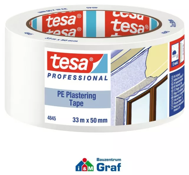 tesa Professional 4845 Putzband PE Putzklebeband Abklebeband 33m x 50mm /#870092