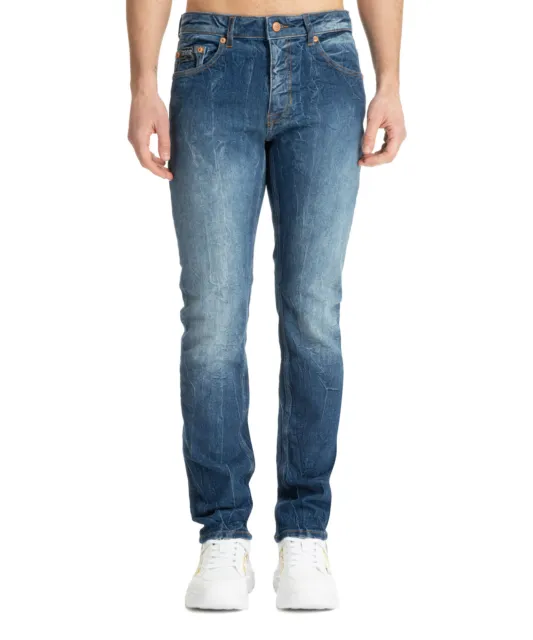 Versace Jeans Couture jeans uomo E76GAB5ST-EDW009M31_E904 blu Denim pantaloni