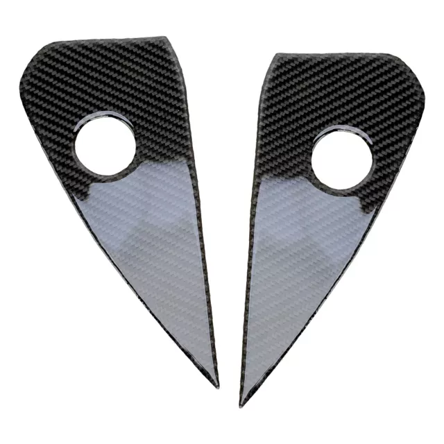 Carbon Fiber Dashboard Side Cover Trim Decoration Fit For Ford Mustang 15-20 gt