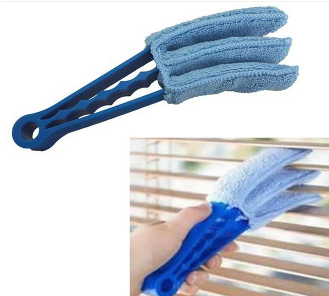 LZJPECES 6-Pack Venetian Blind Cleaner - Microfiber 6-Finger Duster Brush With Covers For Blinds, Vents