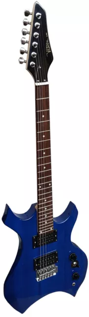 E-Gitarre Heavy Metall - Dunkelblau Dark Evil - Massivkörper-Elektro- Xe600Blt