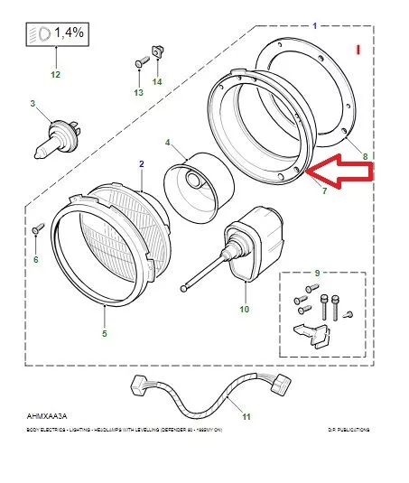 Defender Head Lamp Backing Bowl Wipac STC4029