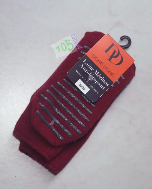 Neuf @@ Chaussettes Laine Merinos Antiderapant + Dd Dore Dore + Fr 36/38 - 39/41