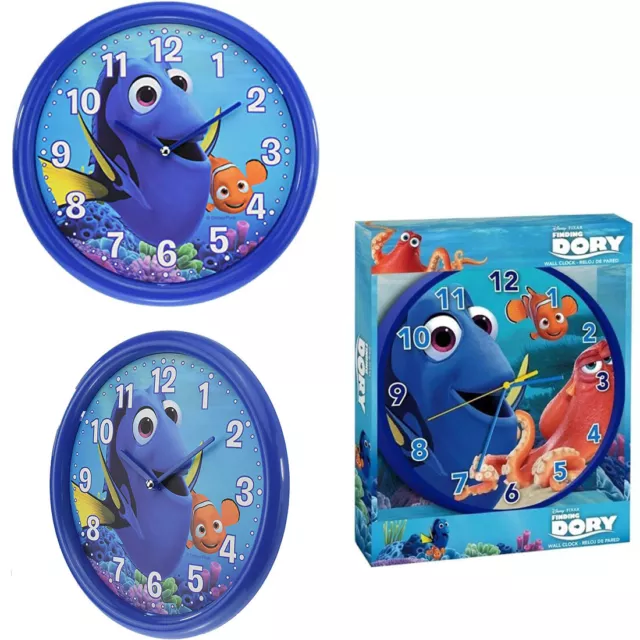 Disney Pixar Finding Dory Nemo 26cm Quartz Wall Mount Clock Blue Whale Gifts New