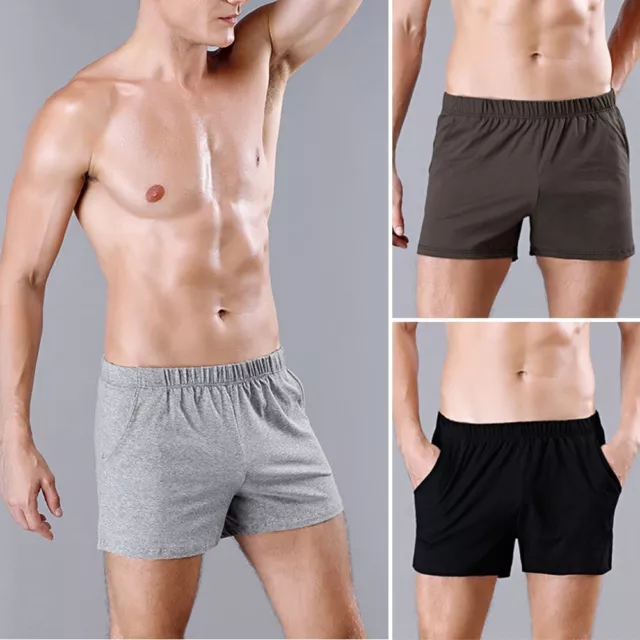 Short de sommeil homme en coton respirant mode avant avec style coloré