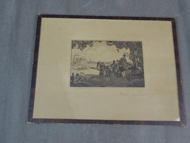 GRAVURE, signée HENRI MONTASSIER.
