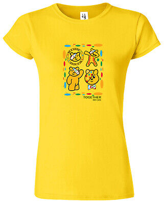 T-shirt donna Spotty Day 2022 Pudsey Bear bambini bisognosi supporto ragazze top