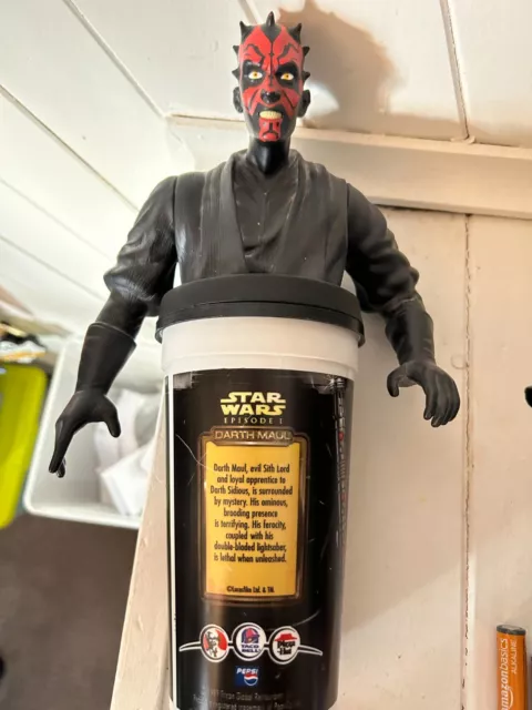 Star Wars Episode I Darth Maul 32 Oz Taco Bell Drinking Cup w/ Topper 1999