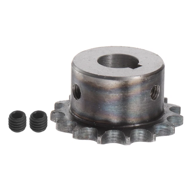 06B Roller Chain Sprocket 15T Pitch 3/8" 15mm Bore A3 Steel Motor Drive Gear