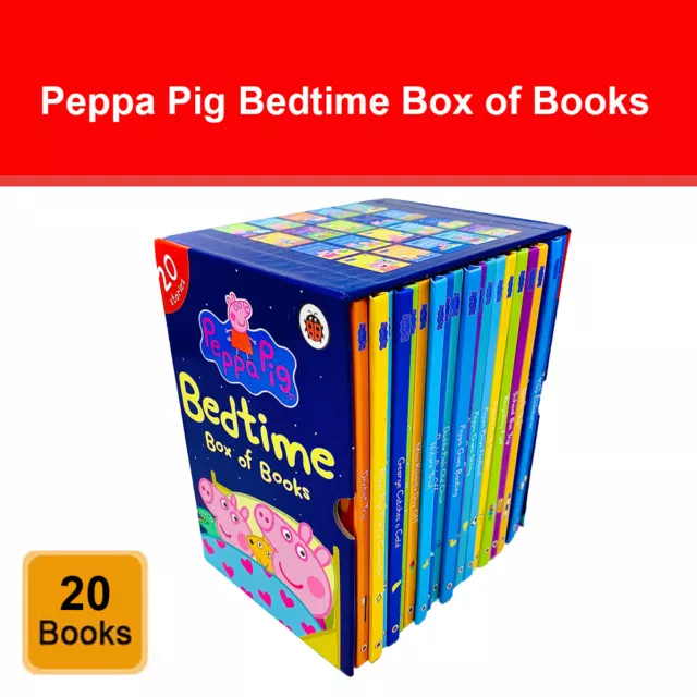 Peppa Pig Bedtime Box of Books 20 Stories Ladybird Collection Box Set NEW Pack