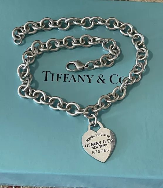 Tiffany & Co. Return To Tiffany Heart Tag  Necklace, Vintage Tiffany Necklace 16