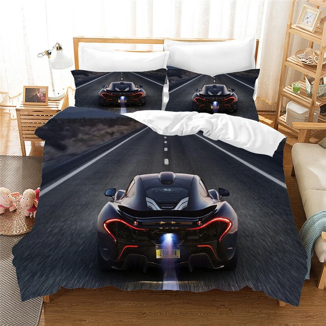 Set biancheria da letto copripiumone auto da corsa sportive UK 135x200 200x200