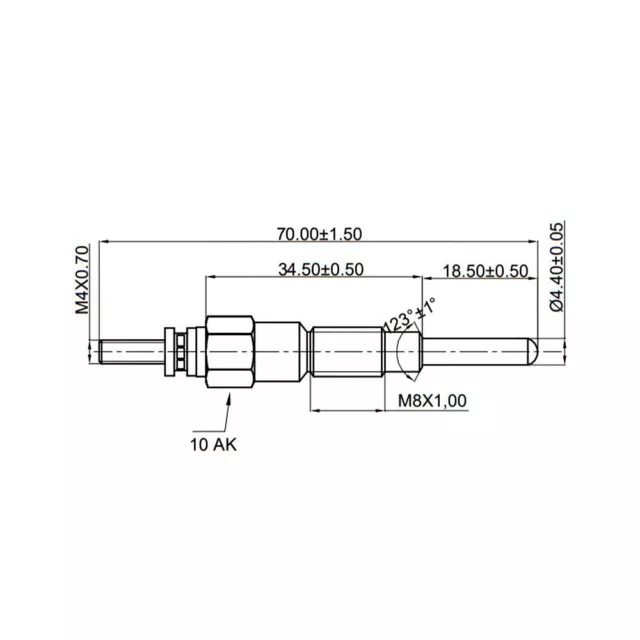 4 x YOU.S Original Glühkerze kompatibel mit KUBOTA D1005-E D1105-E D662-E D722-E 3