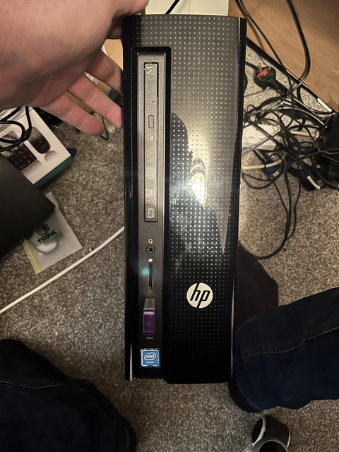 HP Slimline 411-a000na (128GB S, Intel Celeron, 1.60GHz, 4GB) Desktop PC - Black