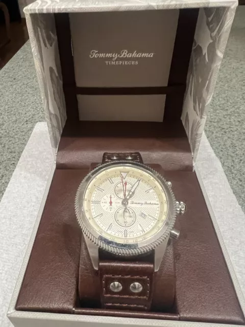 TOMMY BAHAMA TB00080 01 Men s Dual Time Chronograph Watch w