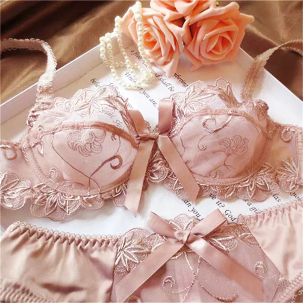 UK LADIES EMBROIDERY Bra Knicker Sets Lace Floral Gorgeous Lingerie 32-42  ABCDE £9.59 - PicClick UK