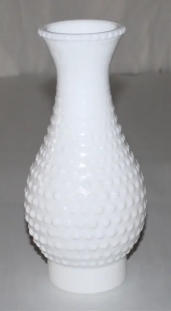 Vintage Lamp Shade Chimney White Milk Glass Hobnail Lamp Shade