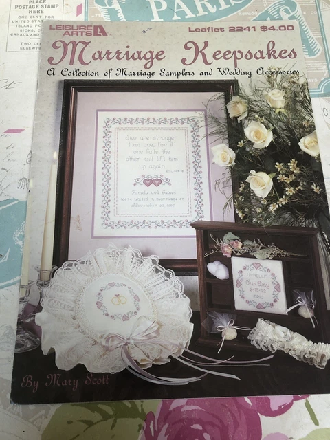 Lovely Leisure Arts Marriage Keepsakes Cross Stitch Booklet Leaflet 2241