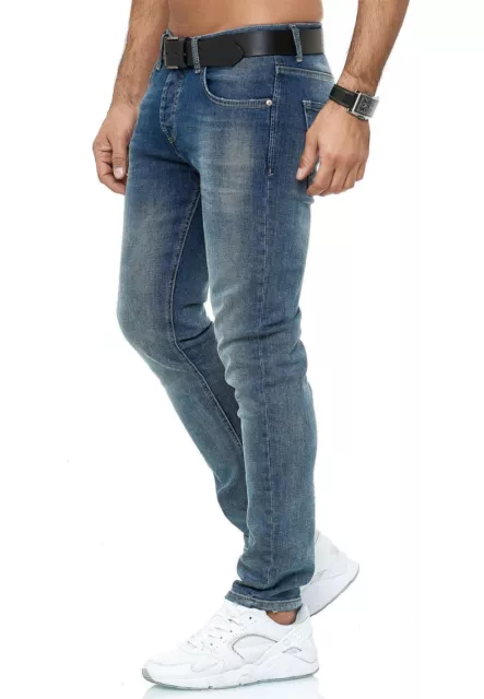 Red Bridge Pantalon Jeans pour Hommes Coupe Slim Homme Denim Délavé Arena B