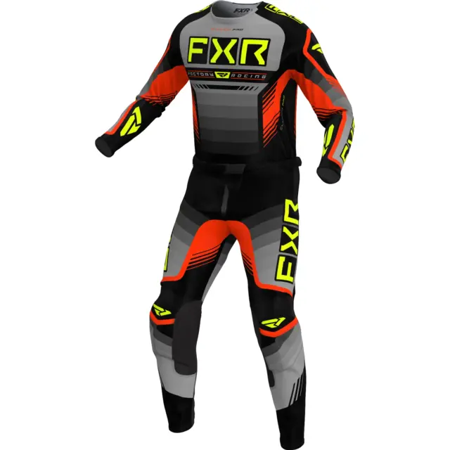 FXR Clutch Pro 2024 MX Kit Combo grau/nuke/hi-Vis