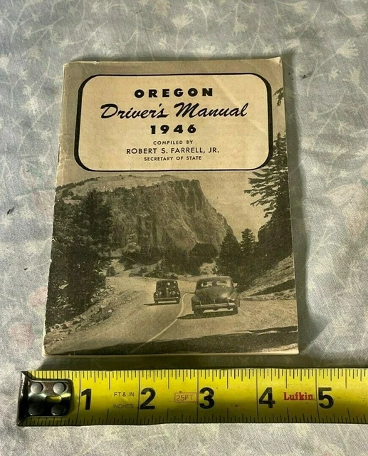 OREGON DRIVER'S MANUAL 1946 17.22 PicClick