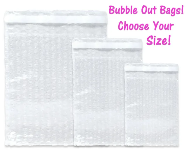 Bubble Out Bags, Protective Pouch Wrap, Lightweight Mailing Air Padded Cushions!