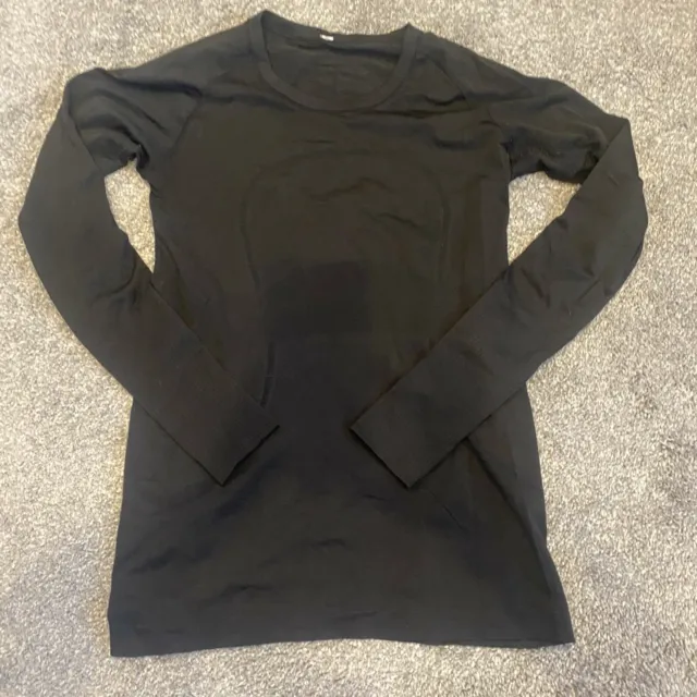 Lululemon Women’s Swiftly Tech Long Sleeve Crew Heathered Black Size 10