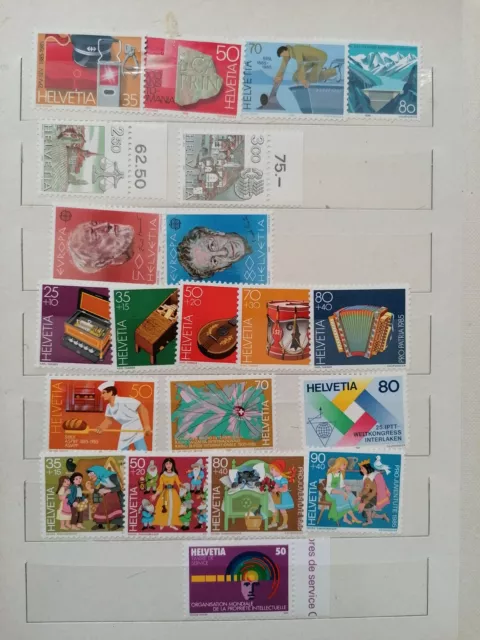 Svizzera Annata Completa Con Servizi  Mnh 1985