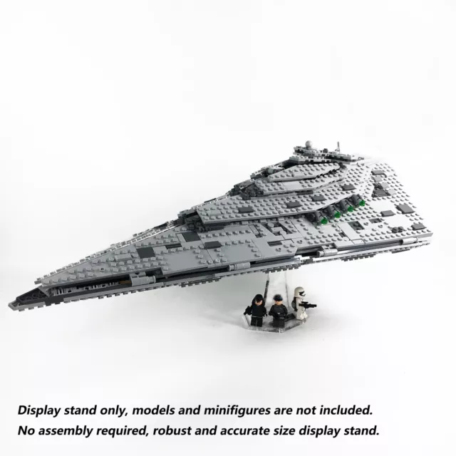 Display Stand for LEGO 75190 First Order Star Destroyer, Acrylic 3D stand only.